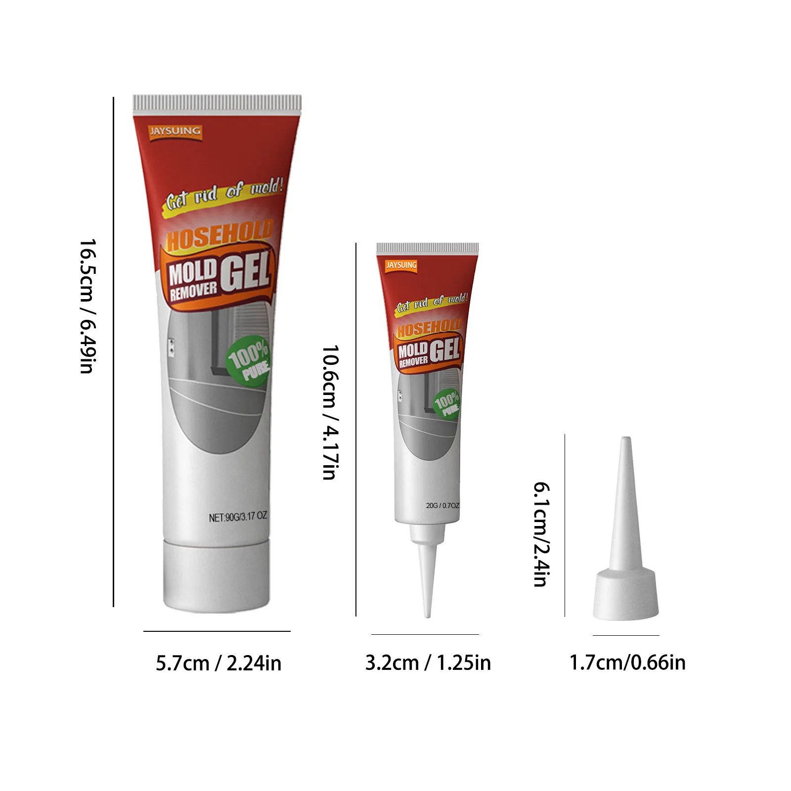 1-5Sets 90g Household Mold Remover Gel Tile Cleaner Wall Mold Remover Chemical Tiles Mildew Cleaner Kitchen Cleaning Tool