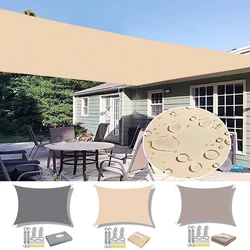 Waterproof Sun Shelter Sunshade Protection Shade Sail Awning Camping Shade Cloth Large For Outdoor Canopy Garden Patio 3x5m 4x5m