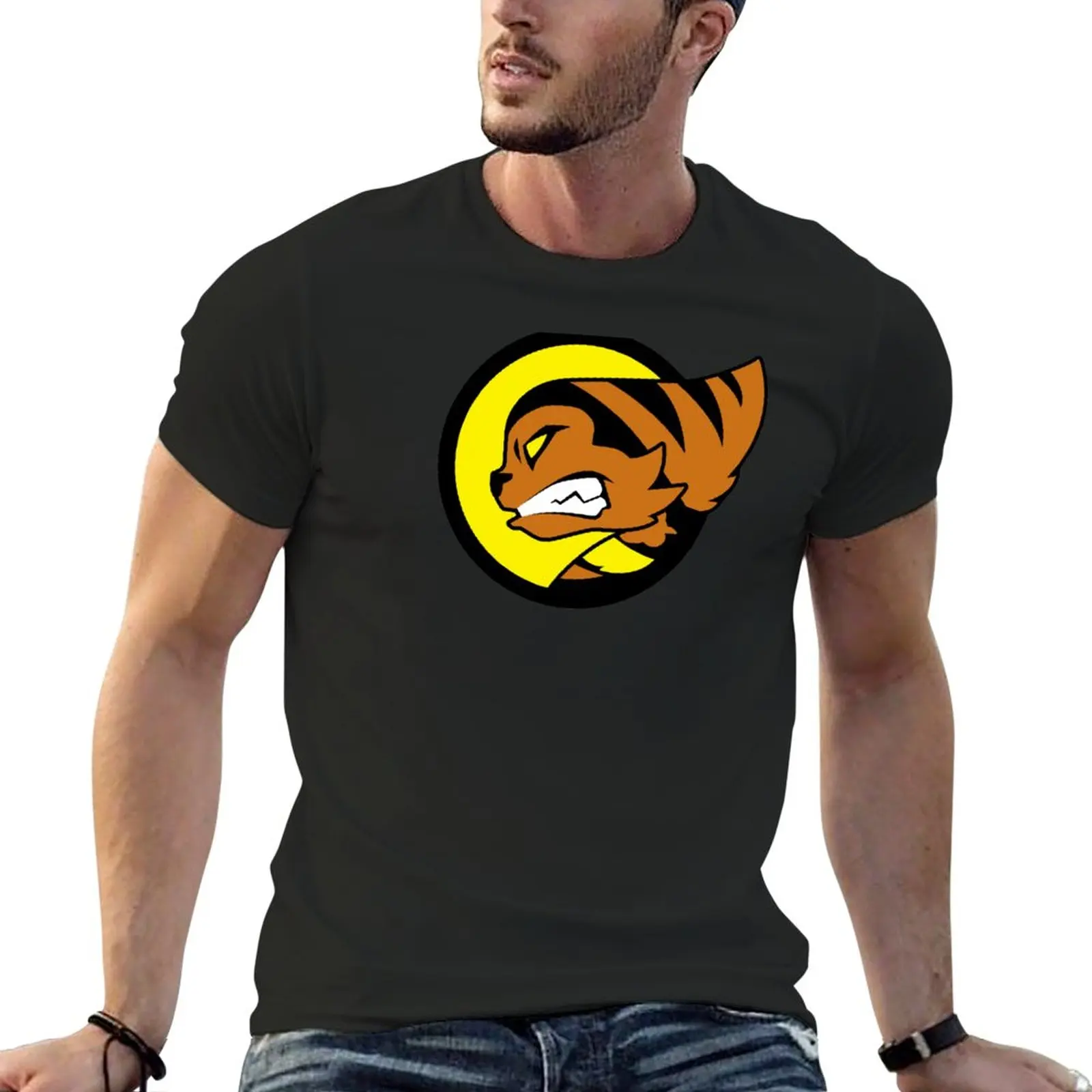 New Ratchet And Clank Space Hero Round Icon T-Shirt Magliette Grafiche A Maniche Corte T-Shirt Da Uomo