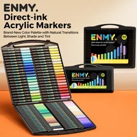 ENMY акриловые краски, маркеры, ручка с мягкой головкой, прямая жидкая живопись для граффити, быстросохнущие пигменты, художественные принадлежности для фетра — изображение 2
