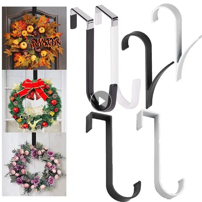 

Christmas Door Hook Floral Wreath Hanger Over The Door Wreath Metal Hook For Christmas Easter Wreath Front Door Hanger Party
