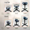 Adjustable Elevated Dog Bowl Stand with Non-Slip Base 3 Height Tilt Settings 14-24.5cm Bowls Stainless Steel Dish for Dogs Cats 5