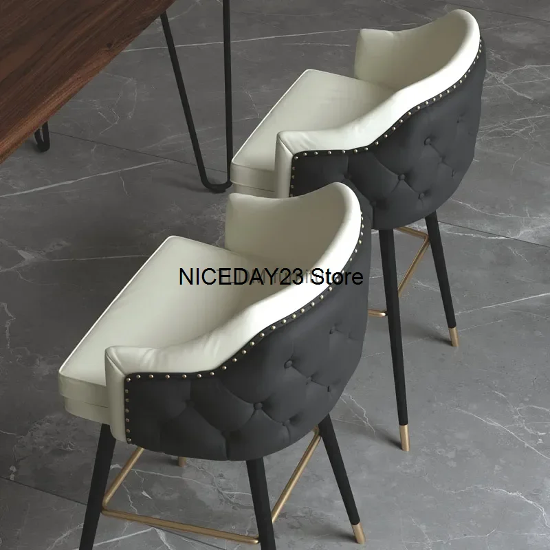 

Industrial Dining Chair Office Minimalist Luxury Kitchen Chairs Bar Stool Furniture with Backrest Sillas De Bar Design Chair