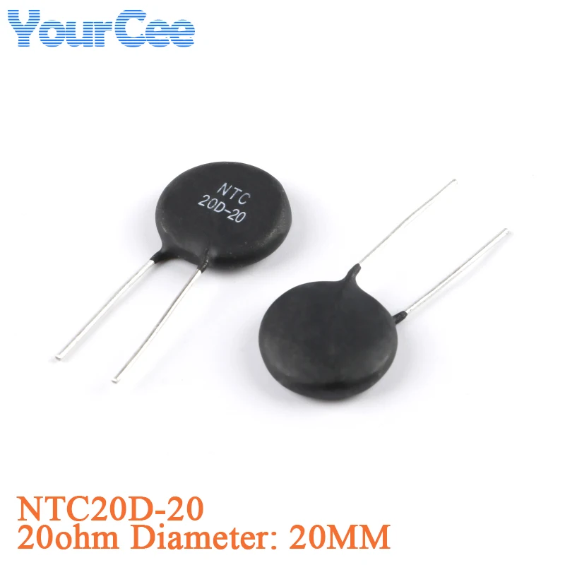 NTC 10D-20 - NTC-10D20 Thermistor 10 OHM 20MM NTC Termistör | Çakır Elektronik