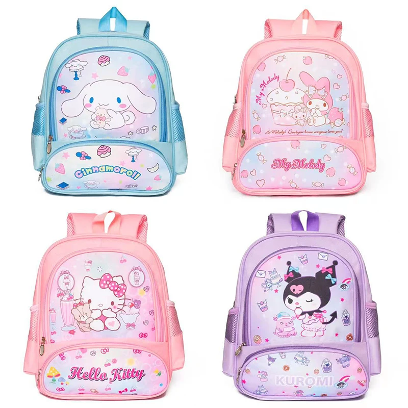 

Новый Sanrios Hello Kitty Cinnamoroll My Melody Kuromi милый рюкзак аниме Kawaii Мультфильм Кожаная Мини школьная сумка праздничный подарок