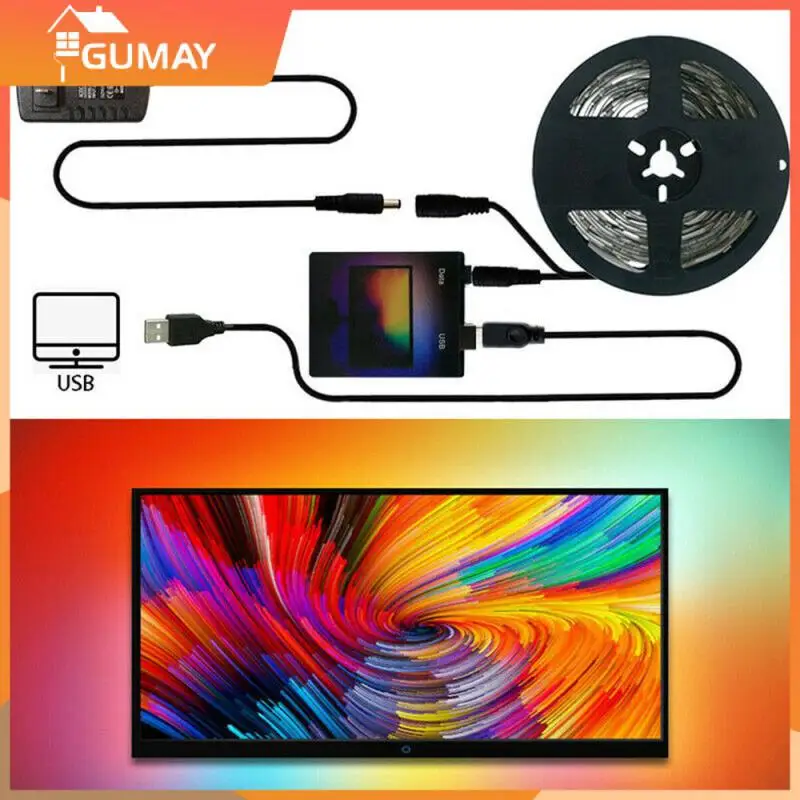

Иммерсивный задний фон для телевизора и ПК, светодиодные ленты RGB для HDTV, монитора компьютера, цветная синхронизация, умное управление жизнью, окружающие лампы