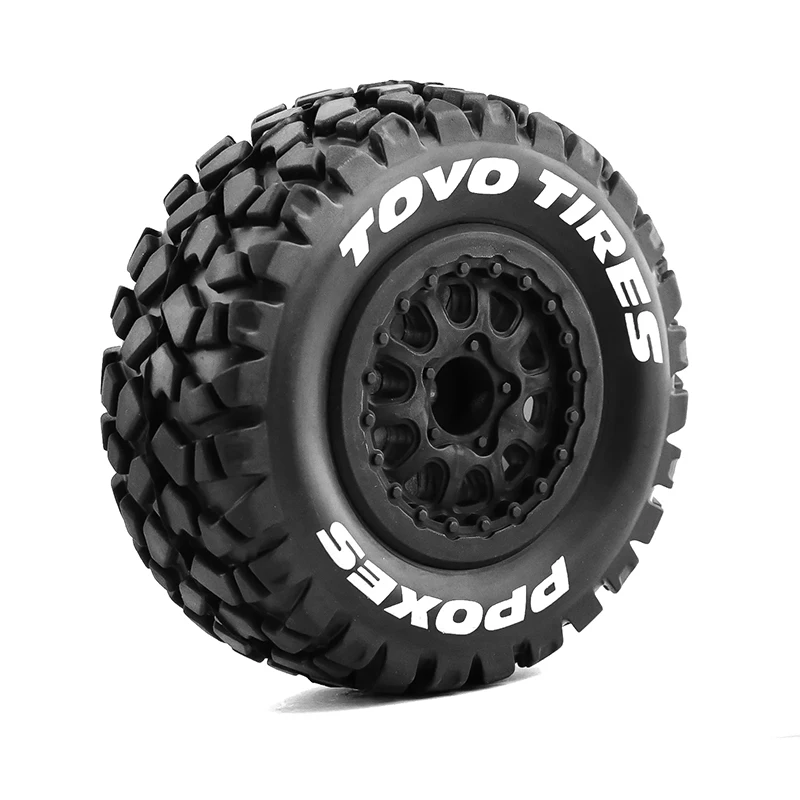R C Cars Spare Parts RC Car 1/10 110mm Short Course Truck Tire Wheel Tyre 12mm Hex For Traxxas Slash Arrma Senton HuanQi 727 Vkar 10sc HPI HSP