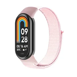 Nylon Loop Sport Strap for Smartwatch Bracelet Replacement Wristband (30 Pearl powder)