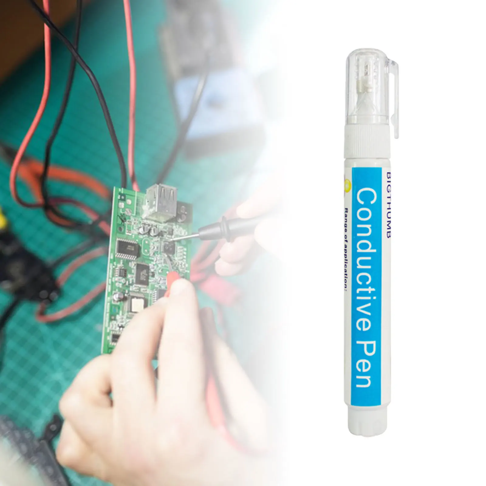 3g Conductive Ink Pen Circuit Writer Conductive Electric Paint Pen for Science Experiment Draw Circuits Instantly Cards Graffit,conductive ink pen