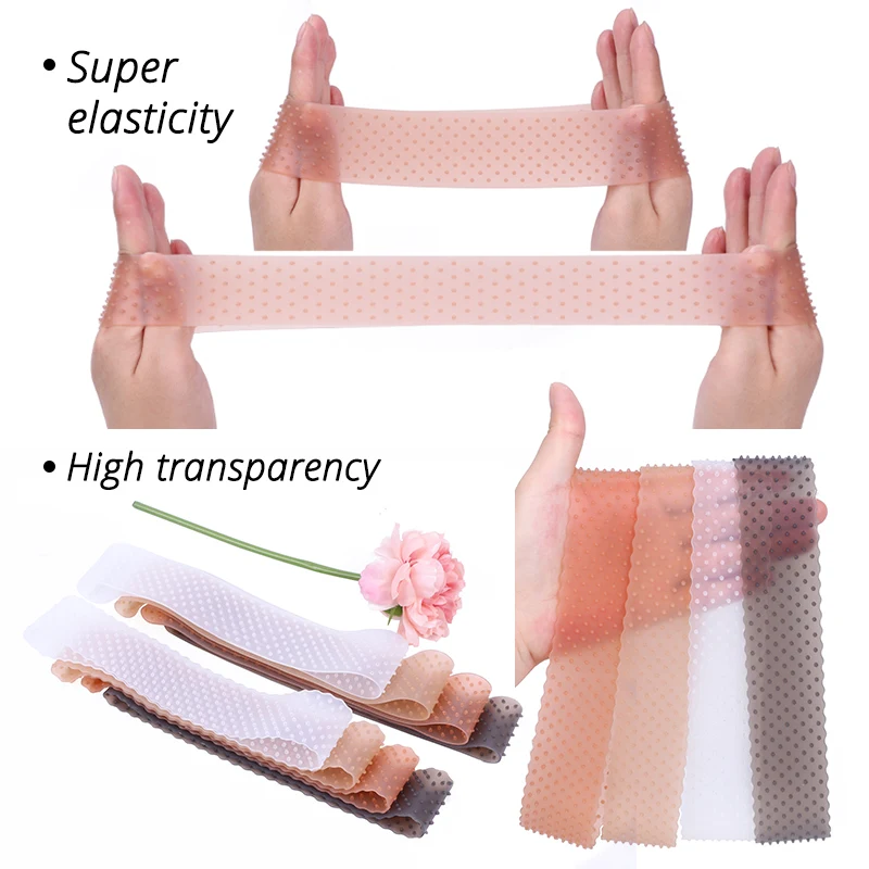 4Cm Silicone Wig Band To Hold Wigs Transparent Wig Band For Edges Non Slip Wig Grip Headband Elastic Soft Wig Holder Accessories