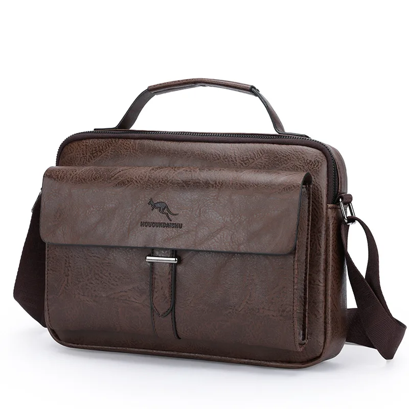 حقيبة رجالية فاخرة بتصميم كلاسيكي، مصنوعة من جلد ا...