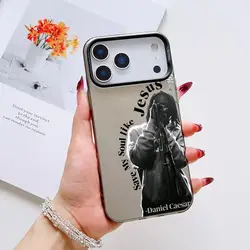 Daniel Caesar Rapper Laser Aurora Shockproof Phone Case with Air Matte Finish for iPhone 16 (Black1)
