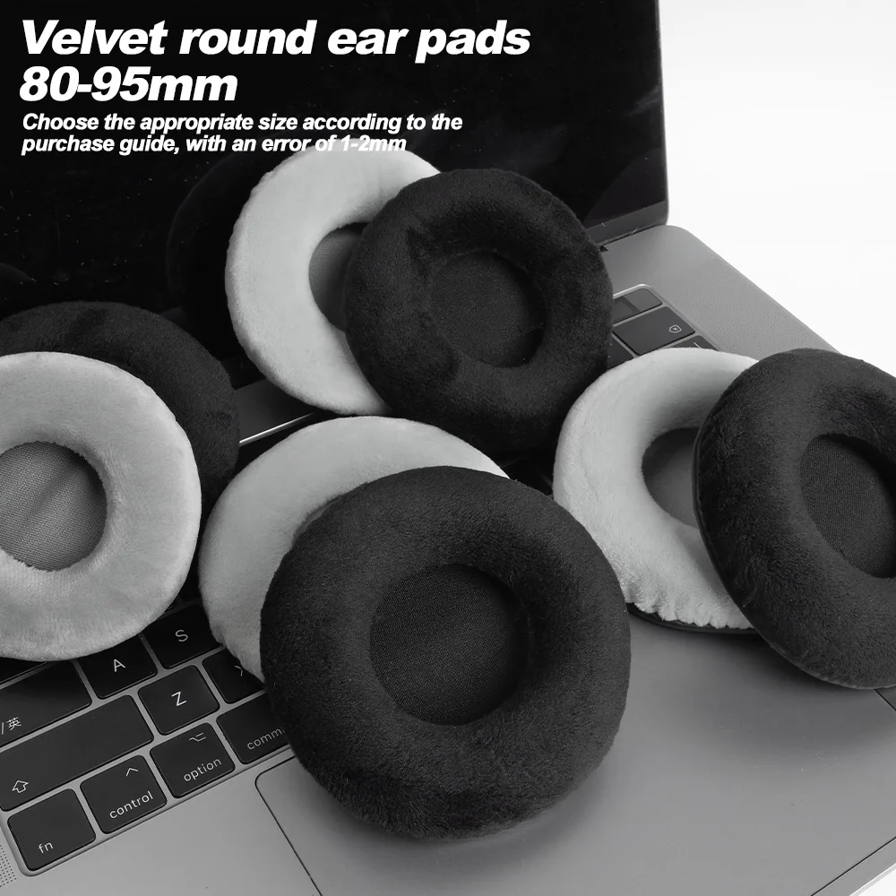 Round velvet 6CM/60mm-11CM/110mm earpads AKG SONY Audio-Technica Sennheiser Pioneer Foam Headphones Repair Accessories Earmuffs