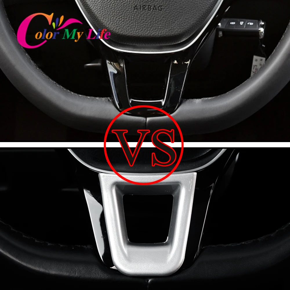 Car Styling Stickers ABS Steering Wheel Panel Decoration For Volkswagen VW Golf 7
