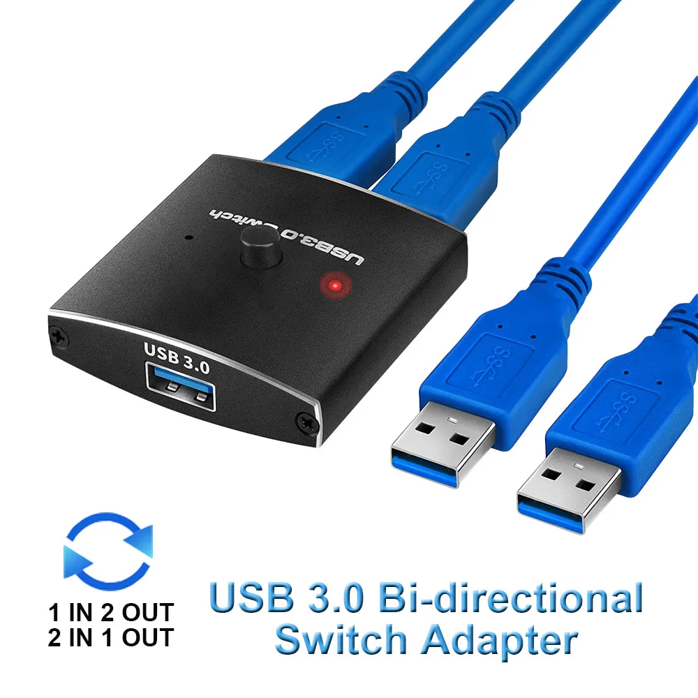 USB 3 0 переключатель KVM 5 Гбит/с 2 в 1 выключатель двухсторонний Sharer для принтера