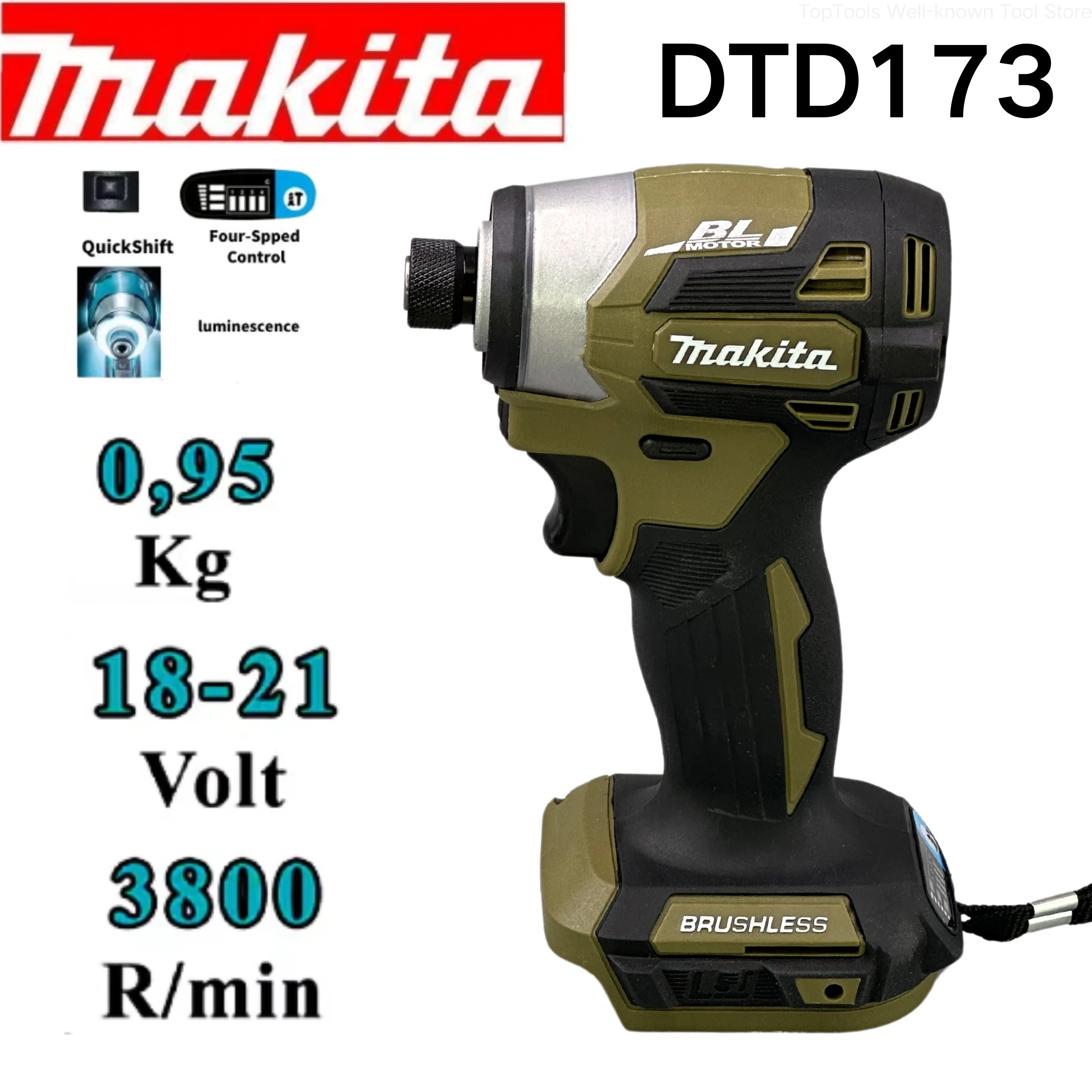 

Makita DTD173 Japan Imported Domestic Version Brushless 18v Lithium Impact Driver Power Tool Multi-function Tool