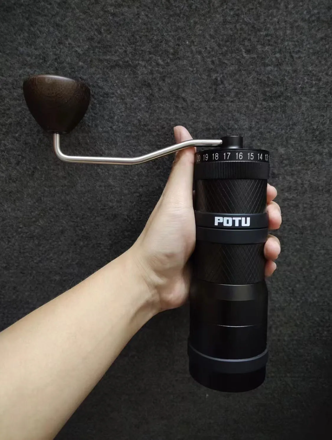 S1e36251946ca48d1a04943c47d0f3e66U New POTU Manual Coffee Grinder High Nitrogen Steel 49MM Flat Knife Core Grinding,Portable Italian Espresso Make Kitchen Tools
