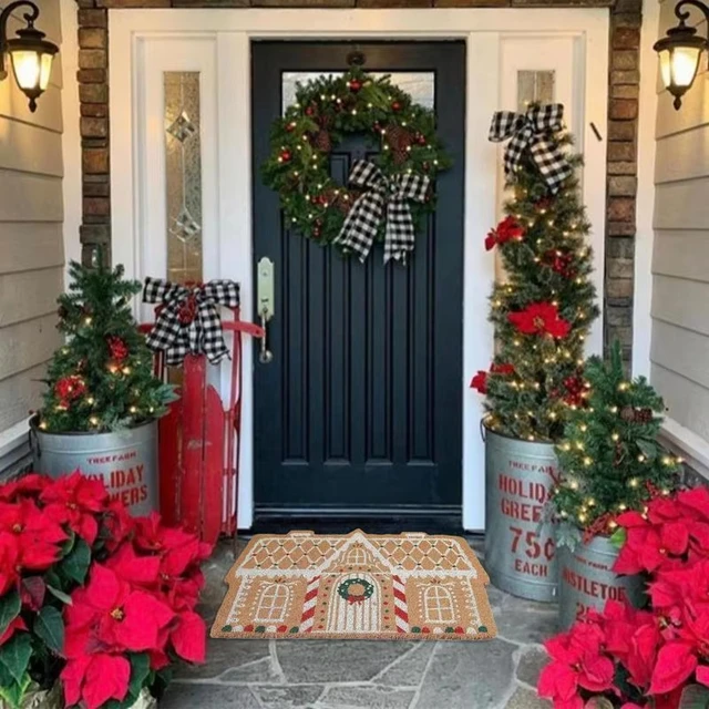 VIKAMA Christmas Gingerbread House Floor Mat 4