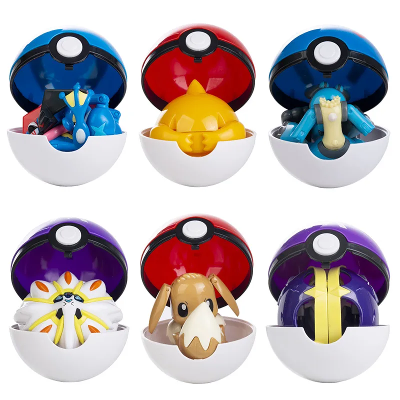 thumbnail image 5 of Acerca de la figura de anime Pokémon Charizard Pikachu Gyarados Pocket Monster figura Pokeball acción deformación juguete modelo regalo para niños, 5 of 5