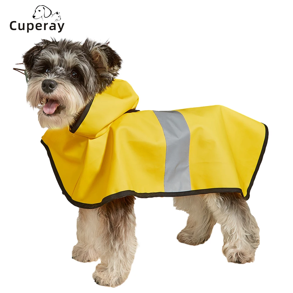 DogRaincoatwithAdjustableBellyStrapandLeashHoleReflective