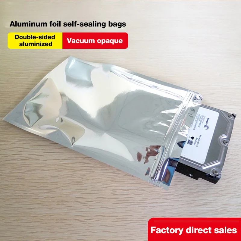 Aluminum Zip Lock Packaging Bags, Anti-Static Shielding Bags, ESD 
