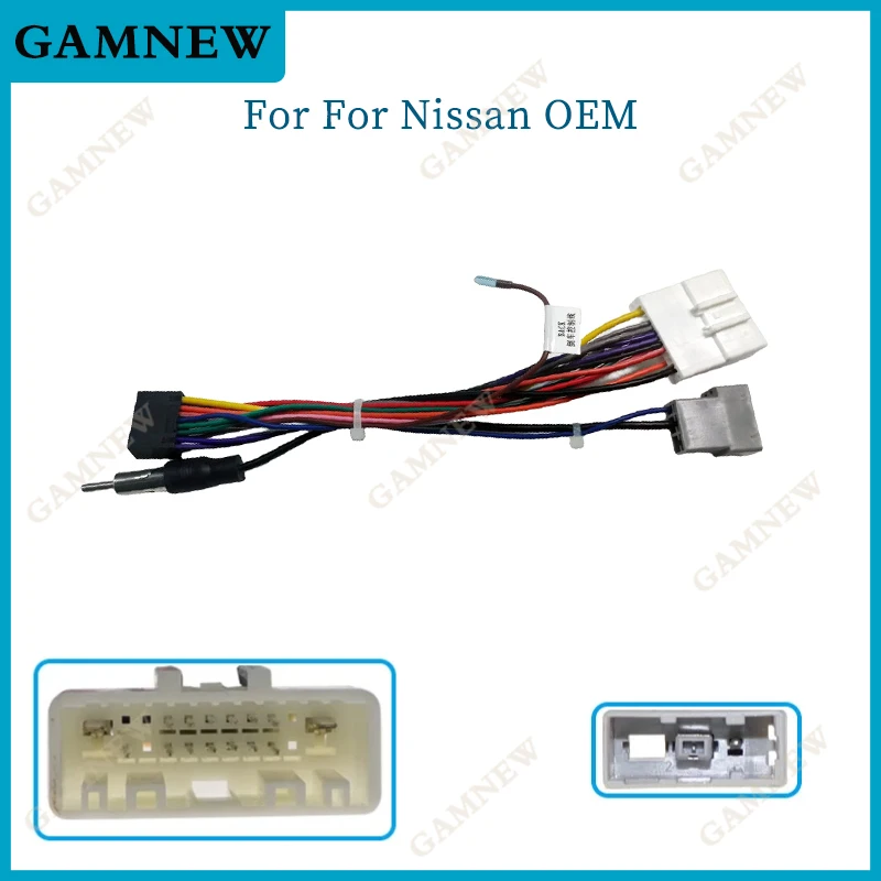 16PinCarHeadUnitWireHarnessAdapterForNissanOEMCarRadio