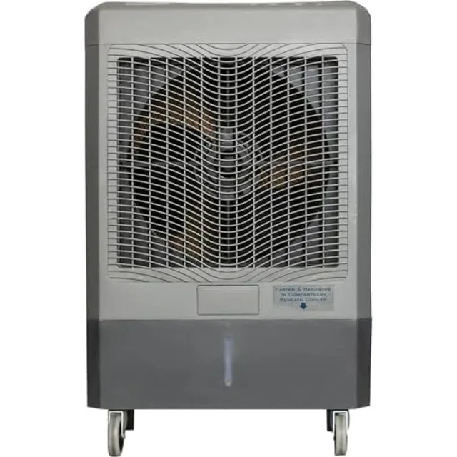 Hessaire Indoor and Outdoor Use Portable 1,600 Square Foot Cooling Area, Evaporative Swamp Air Cooler with 3 Fan Settings, Gray 2