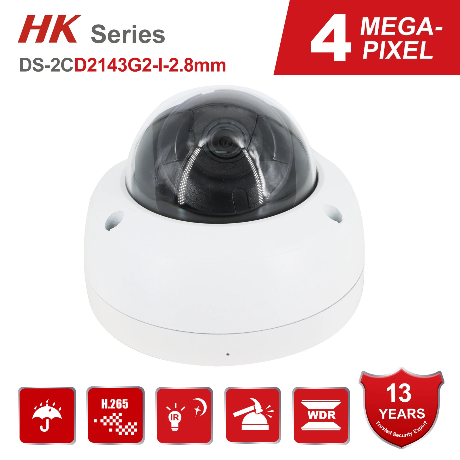 

Оригинальная встроенная сетевая купольная камера HK DS-2CD2183G0-I 4K WDR со встроенным микрофоном, IP-камера видеонаблюдения POE, ИК-камера безопасности, 30 м, H.265, IP67