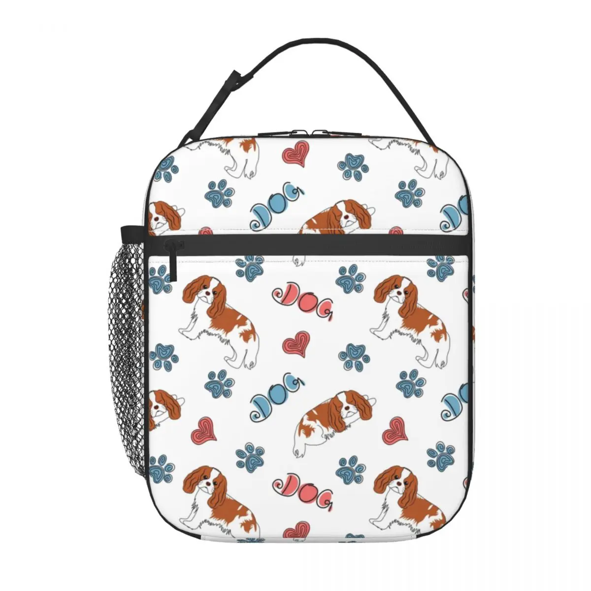 Cavalier King Charles Spaniel Insulated Lunch Bag for Work School Cute Dog Resuable Cooler Thermal Bento Box Women Kids