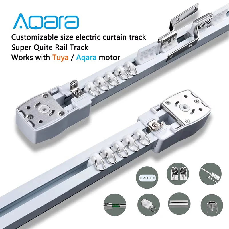 Aqara ผ้าม่านติดตามไฟฟ้า Rod ผ้าม่าน Cornice Rail สําหรับ Aqara Tuya WiFi/Zibgee ผ้าม่านมอเตอร์อัตโนมัติผ้าม่านระบบควบคุม 1