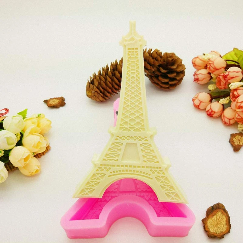 Paris Eiffel Tower Silicone Mold, 3D Chocolate Fondant Mold for DIY Cake Decorating, Mini Soap Resin Polymer Clay Mould