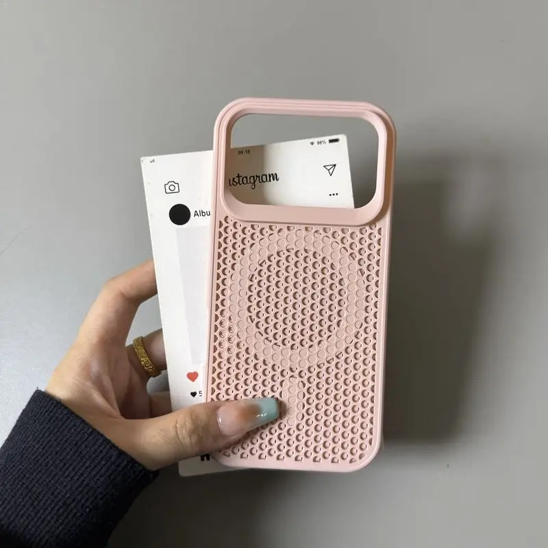 Enhanced Product Title: Magnetic Honeycomb Thermal Mesh Anti-drop Phone Case - Shockproof Protective Cover