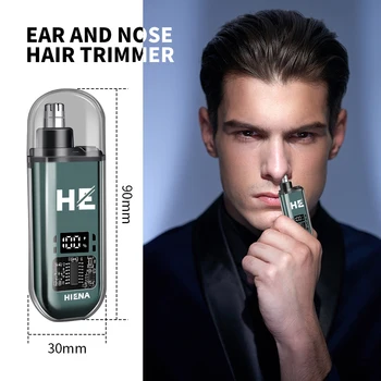 HIENA Electric Nose Hair Trimmer 5V1A Rechargeable Mini Pocket Nose Ear Hair Shaving Eyebrow Trimmer Clipper Wet and Dry Haircut 2