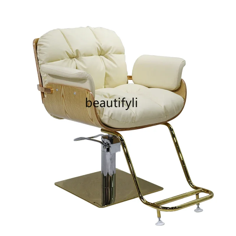 Customized Barber Shop Hair Salon Simple Hair Cutting Chair for Hair Salon High-Grade Fitness Disc Adjustable Rotating simple manicure table nail plate manicure table can be raised and lowered 360 degree rotating nail table