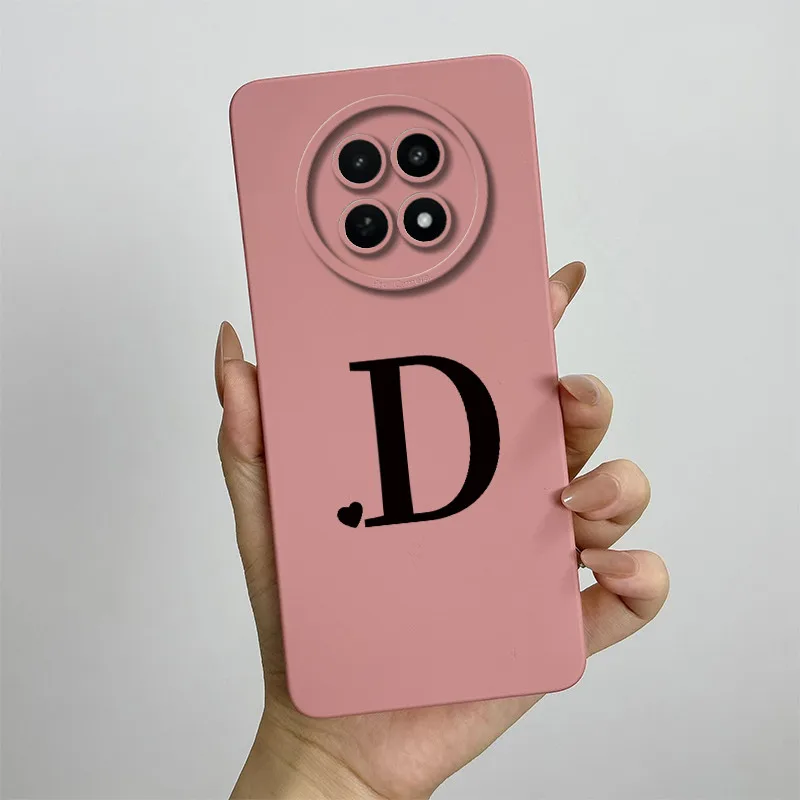 Cute Initial Letters Matte Soft Shockproof Phone Case Cover