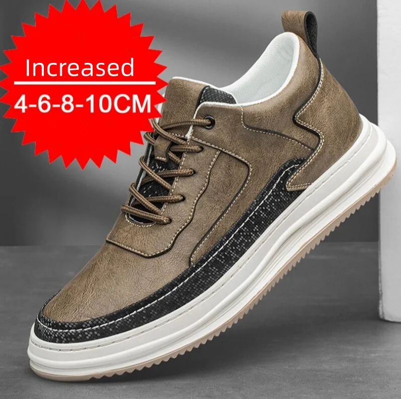 Herren Elevator Sneaker Aus Echtleder Für 8cm Mehr Körpergröße_voghion.com