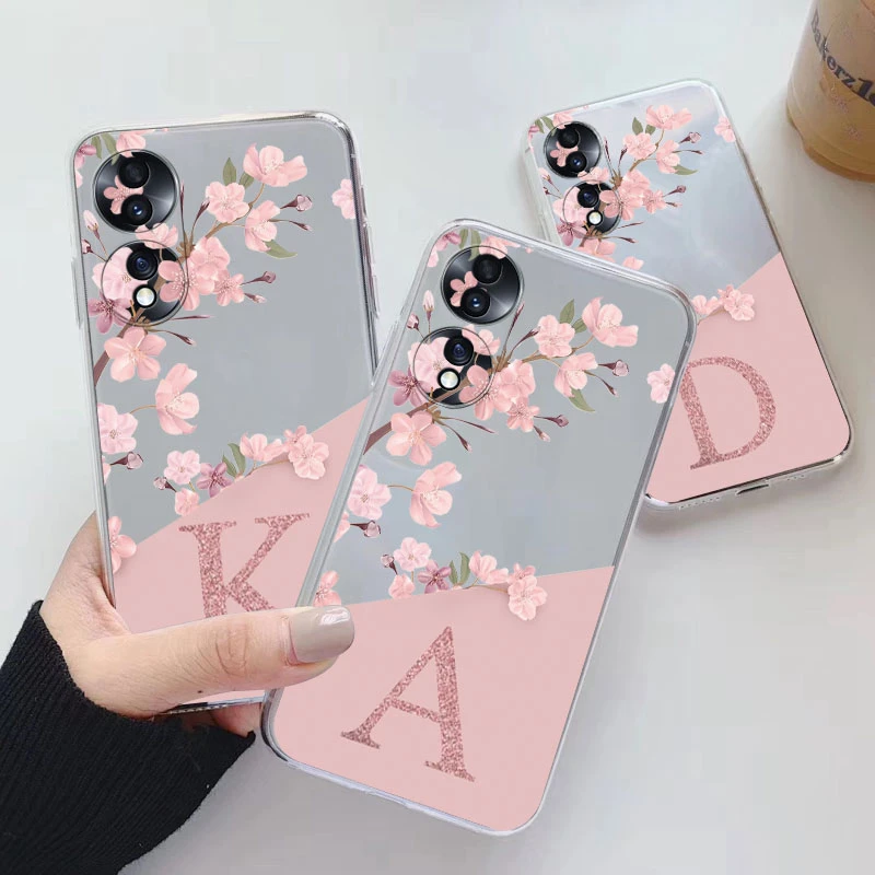 Luxury Soft Slim Transparent Phone Case - A-Z Letters Clear Bumper Back Cover
