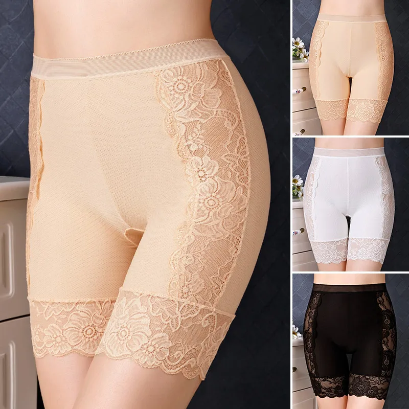 High Waist Safety Pants Sexy Women's Shorts Seamless Hollow Underwear Under Dress Boxers for Women Panties Large Size