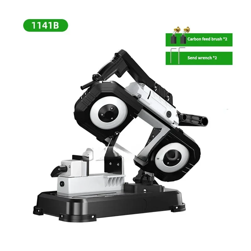 

1141B Multifunctional Band Saw Machine Horizontal Metal Stainless Steel Aluminum Cutting Tool Handheld Woodworking 0-45° Cutting
