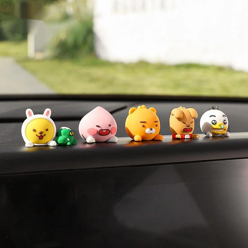

Kakao Friends Model Anime Figure Dolls Figurine Car Decoration Ornaments Automobile Mini Cute Q Version Interior Auto Accessorie