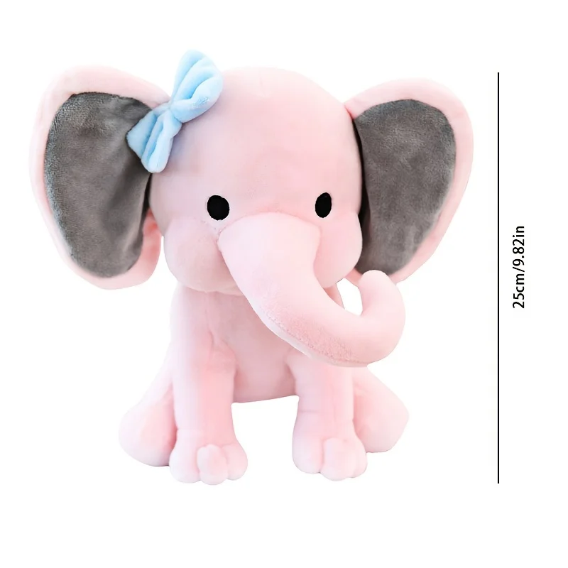 1pc Comfort Sleeping Elephant Doll Pink Grey Elephant Plush Toy for Children, Birthday Gifts, Holiday Gifts
