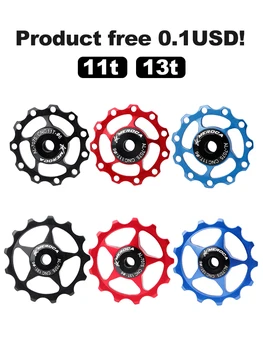 Бесплатная доставка 0,1 долларов США! Шкив заднего переключателя передач MEROCA, алюминиевая распорка для горного велосипеда 11T 13T, стальной нап...