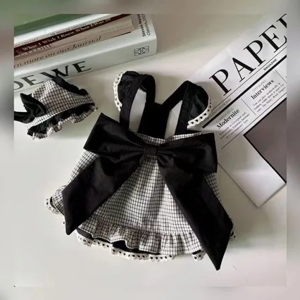 Pet Strap Bow Skirt Summer Cute Plaid Pet - PeticaDeals