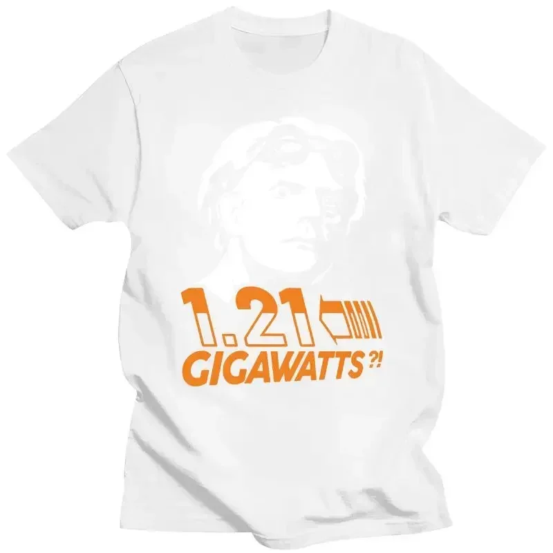 

Doc Brown To Back To The Future 1,21 Gigawatts Веселая футболка, Мужская одежда, большие размеры, топы, футболки