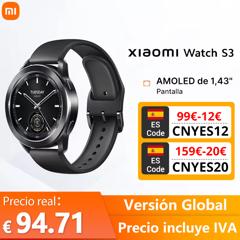 Xiaomi Watch S3 smart Watch 1.43 AMOLED 466 Ã 466 pixel 150 + Sport modes Bluetooth phone call man/woman