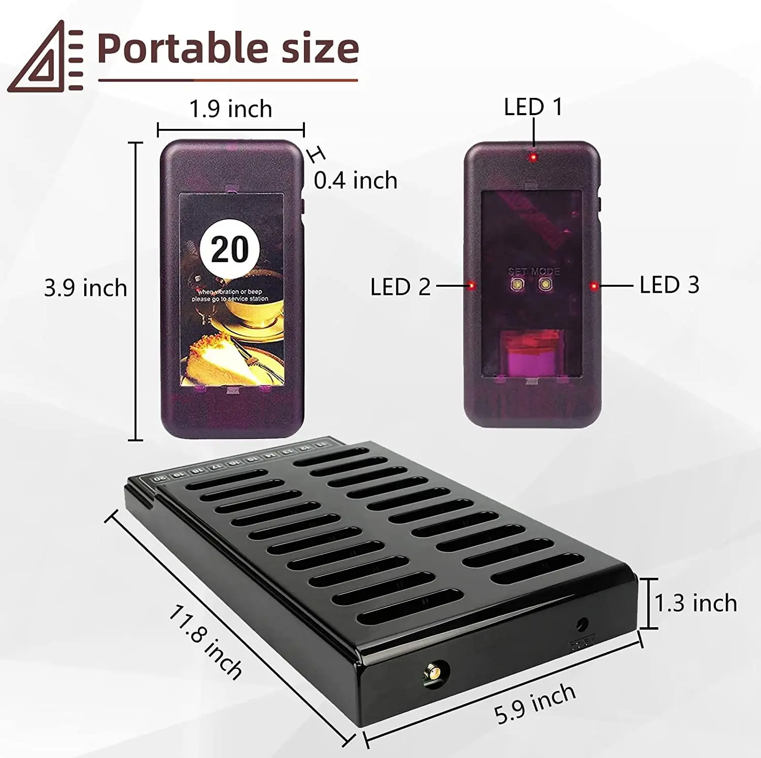 Retekess T111 Pager For Restaurant Wireless Pager Calling System 20 Coaster Buzzers Beepers For Cafe Bar Food Truck Hotel
