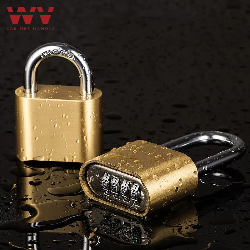 กุญแจรหัสโลหะ 4 หลัก WV ผลิตจากโลหะผสมสังกะสี กันน้ำ เหมาะสำหรับใช้ภายนอกอาคาร สำหรับกระเป๋าเดินทาง ล็อกเกอร์ ตู้เก็บของ ล็อกกันขโมยในห้อง 1