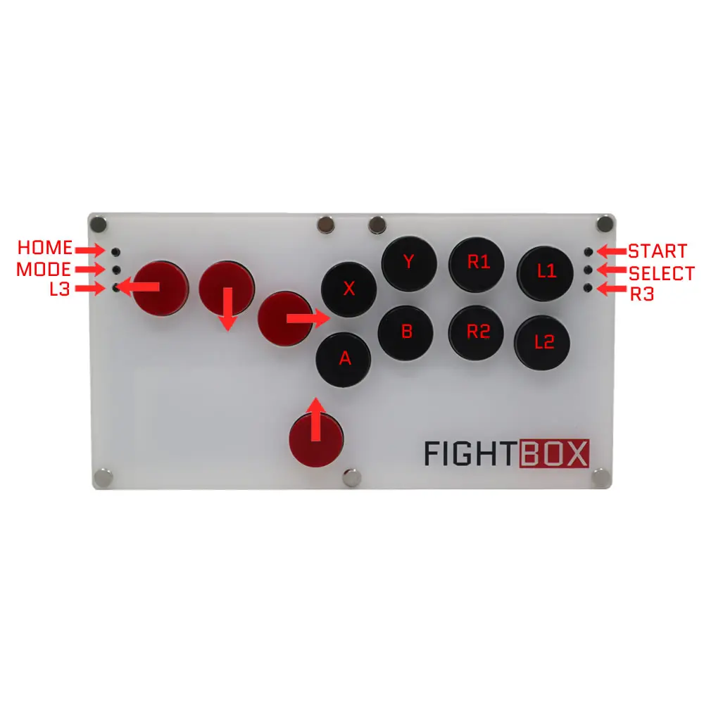 Fightbox B1-MINI-PC超薄型オールボタンhitboxスタイルアーケードゲームスティックファイティングゲームコントローラーforpc  USBホットスワップチェリー
