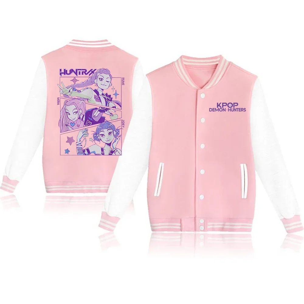 KPop Demon Hunters Saja – Veste D'uniforme De Baseball Pour Garçons, Vestes De Baseball à La Mode Harajuku Y2k