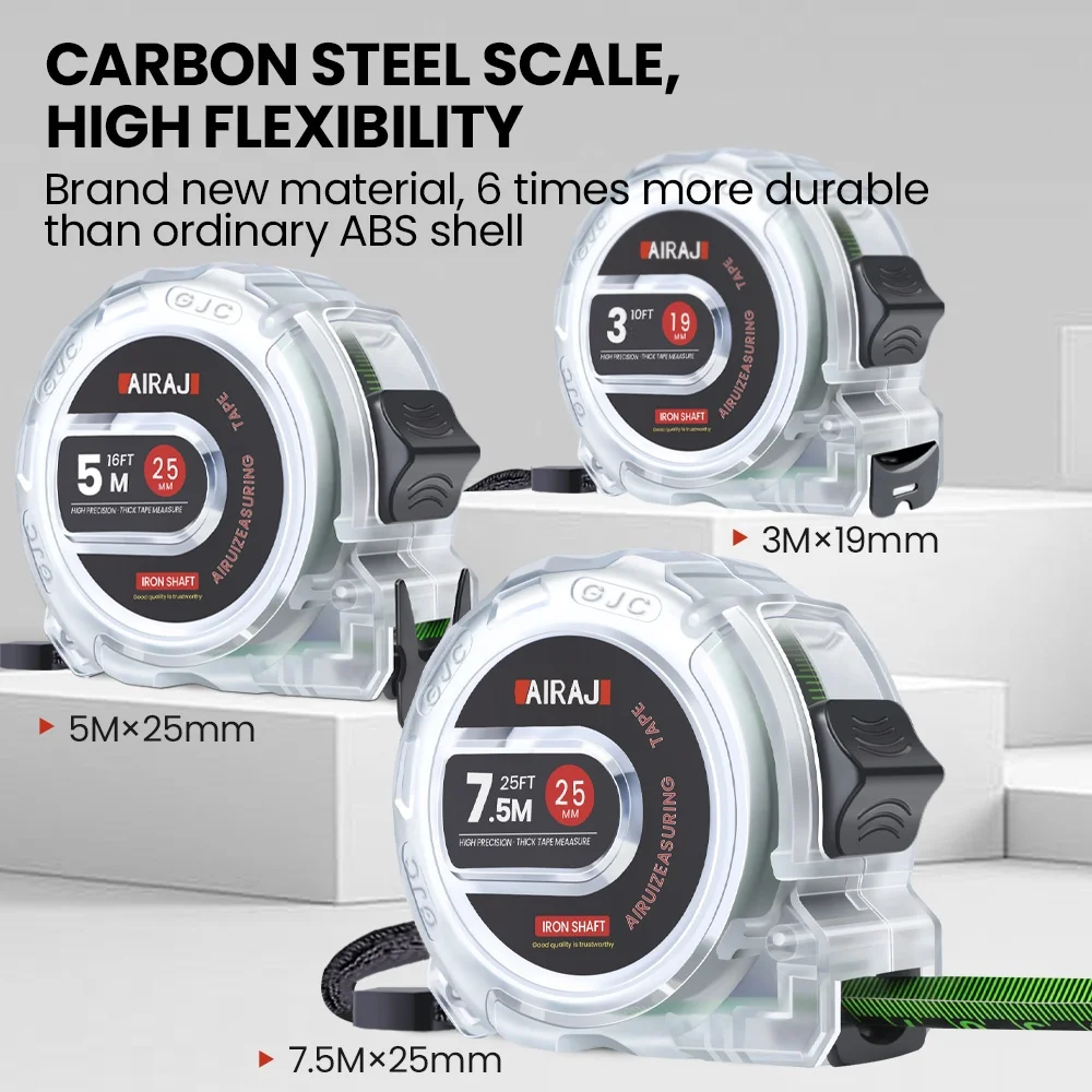 Tape Measure 3m/5m/7.5m Ft/Metric High Precision Wear-resistant Easy Read Measuring Home Site Construction
